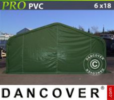 Tent PRO 6x18x3,7m PVC, Groen