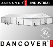 Tent 20x50x9,04m met schuifpoort, PVC/Metaal, Wit