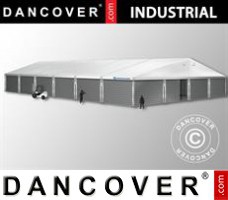 Tent 20x30x8,04m met schuifpoort, PVC/Metaal, Wit