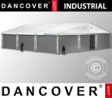 Tent 12x12x5,42m met schuifpoort, PVC/Metaal, Wit