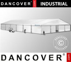 Tent 20x30x8,04m met schuifpoort, PVC, Wit