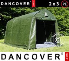 Tent PRO 2x3x2m PE, met grondzeil, Groen/Grijs