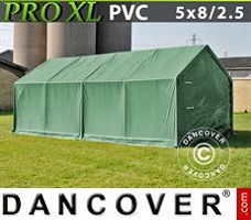 Tent PRO 4x8x2x3,1m, PVC, Grijs