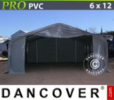 Tent PRO 6x12x3,7m PVC, Grijs