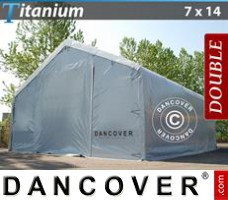 Tent Titanium 7x14x2,5x4,2m, Wit / Grijs