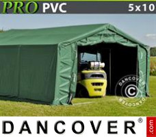 Tent PRO 5x10x2x2,9m, PVC, Groen