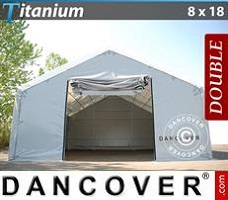 Tent PRO XL 3,5x10x3,3x3,94m, PVC, Grijs