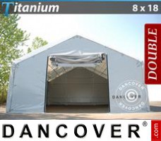 Tent Titanium 8x18x3x5m, Wit / Grijs