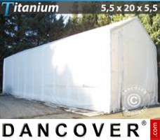 Tent Titanium 5,5x20x4x5,5m, Wit